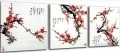 plum blossom with Chinese calligraphy floral decoration